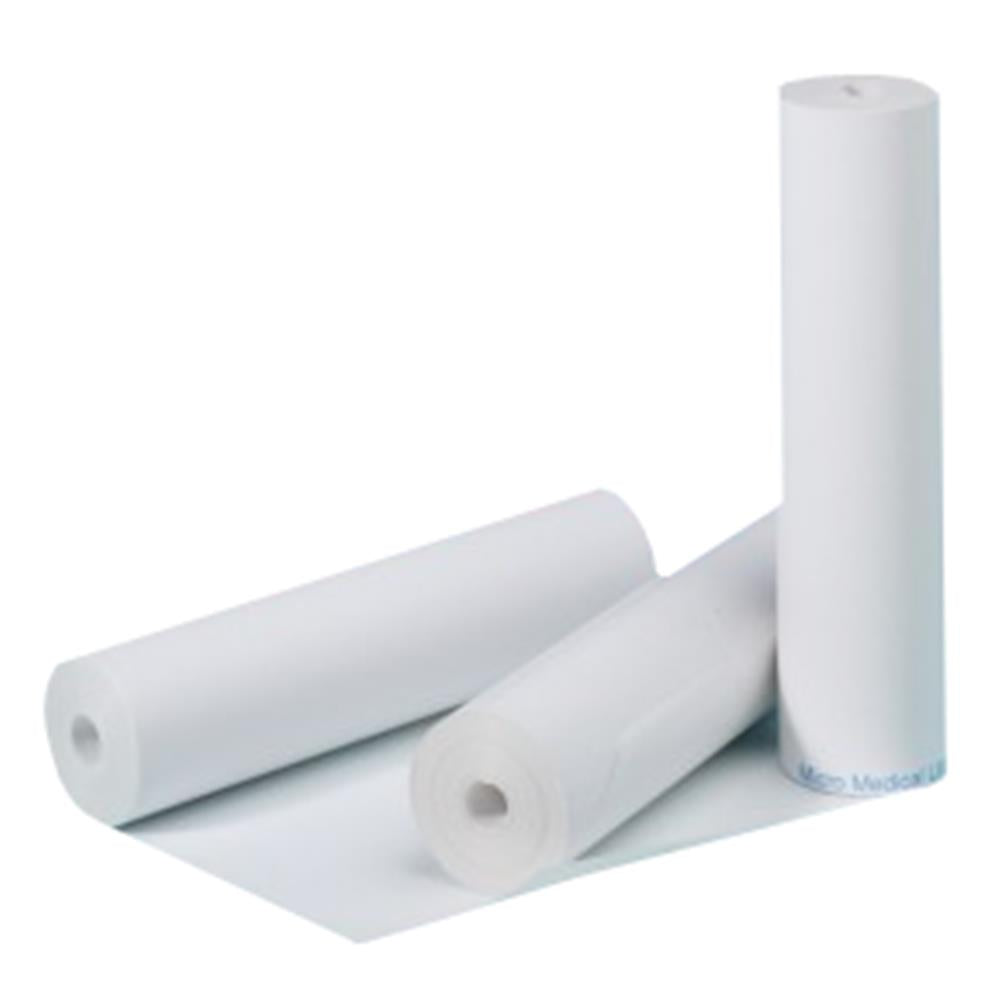 Five rolls of thermal printer paper, predominantly white in color, packaged together.