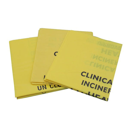 Amplivox - Clinical 30L: waste sacks yellow 50 bags per roll, 10 rolls