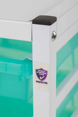 Antimicrobial Trolley with 4 Shallow & 1 Deep Kiwi Jelly Trays