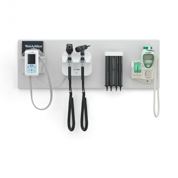 Welch Allyn Green Series 777 Integrated Wall System With Coaxial Ophthalmoscope, MacroView Otoscope, Connex BP + SureTemp Thermometer