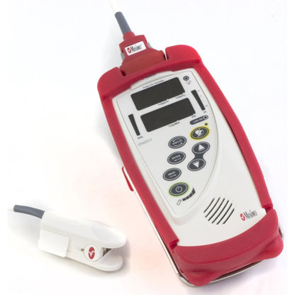 Reconditioned Masimo Rad 5v Handheld Pulse Oximeter with Adult Finger Sensor + Paediatric Soft Tip Sensor