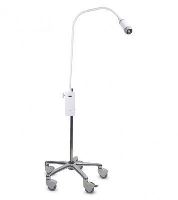Opticlar - 10W LED Examination Light - Mains powered/ Rechargeable, Flexible Arm, Universal trolley