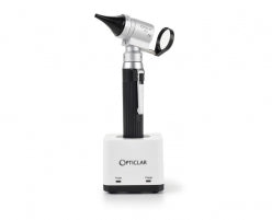 Opticlar - MINI-Vet Feline Slit Otoscope Set - 1 Rechargeable Handle, Single Port Charger