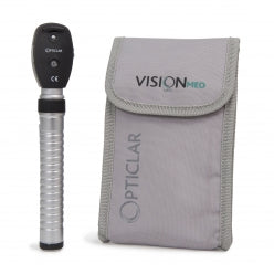 Opticlar - Pocket Ophthalmoscope Set - AA Battery Metal Handle, Pouch