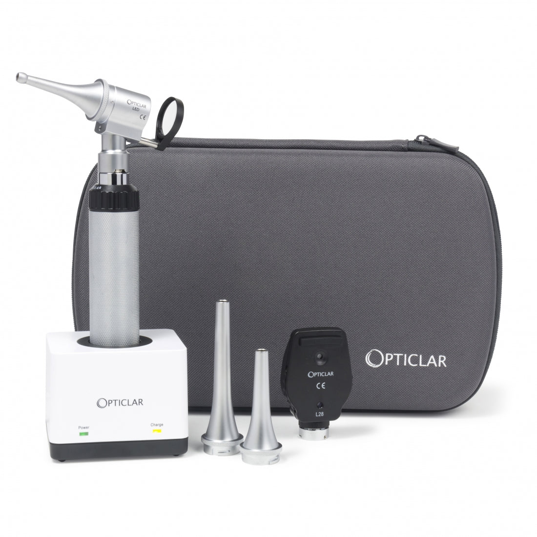 Opticlar - Standard Veterinary Diagnostic Set - 1 ADAPT Lithium Rechargeable Handle, Single Port Charger