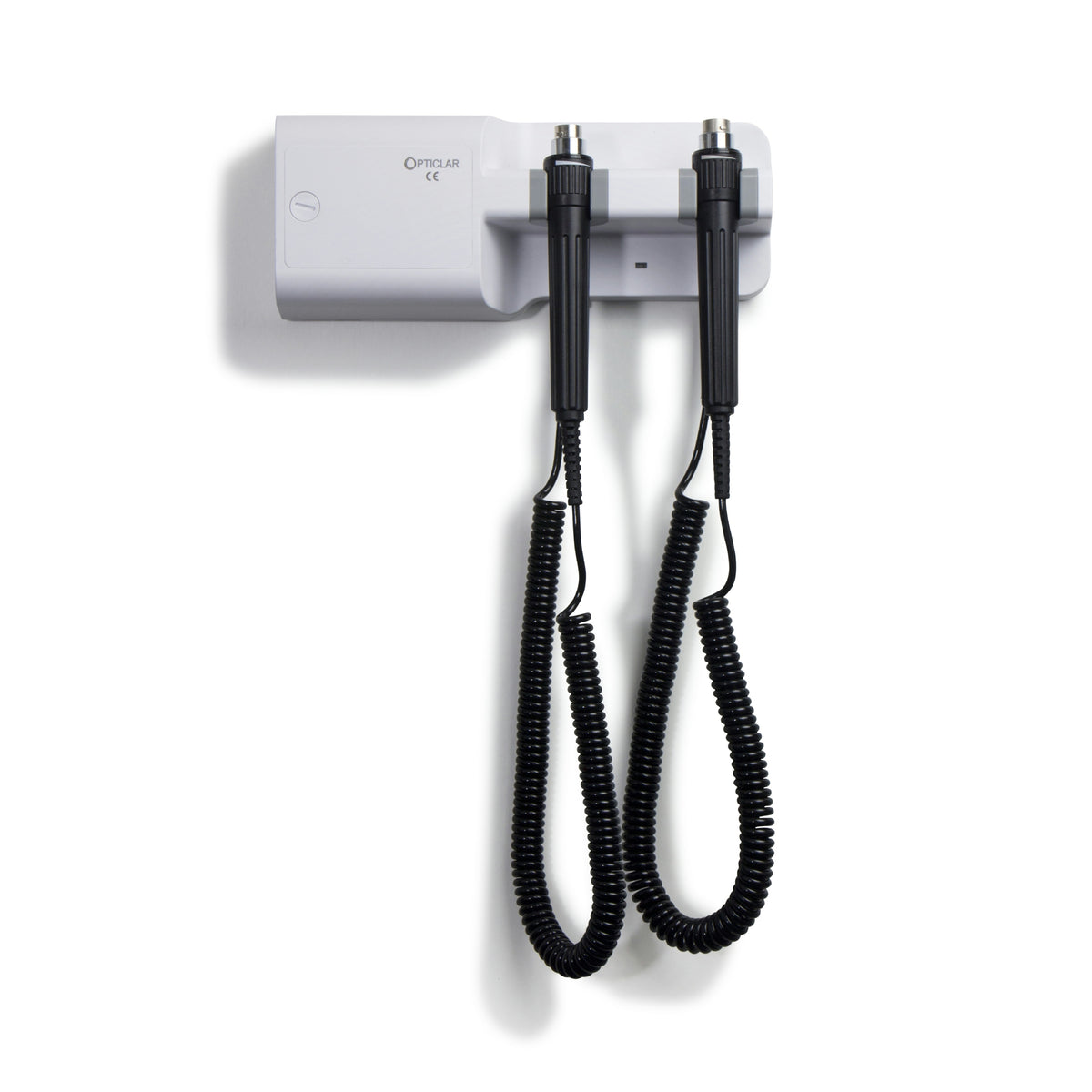 Opticlar - Twin Handle Wall Unit for Twist Lock Heads - Mains Transformer and C Cell Power