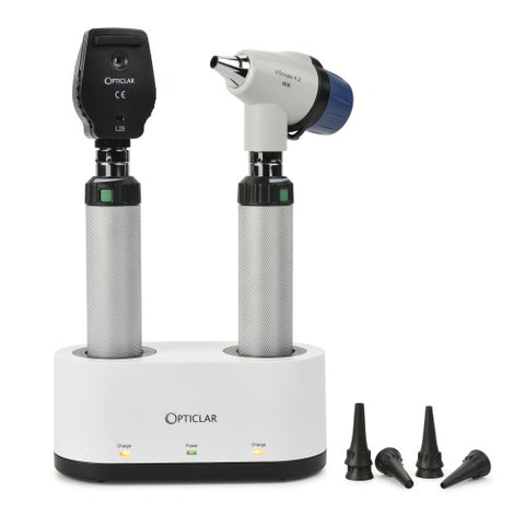 Opticlar - VScope 4.2x Diagnostic Set -  ADAPT Lithium Rechargeable, 2 Handles
