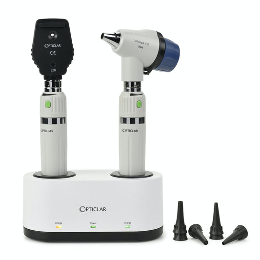 Opticlar - VScope 4.2x Diagnostic Set - E-Lithium Rechargeable, 2 Handles