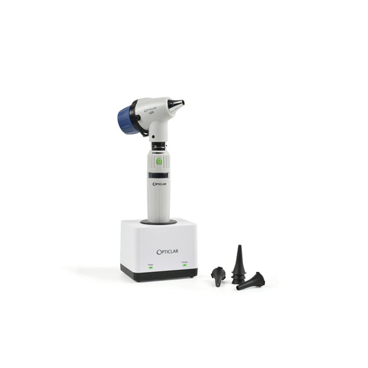 Opticlar - VarioScope Veterinary Otoscope Set - 1 E-Lithium Rechargeable Handle, Single  Port Charger