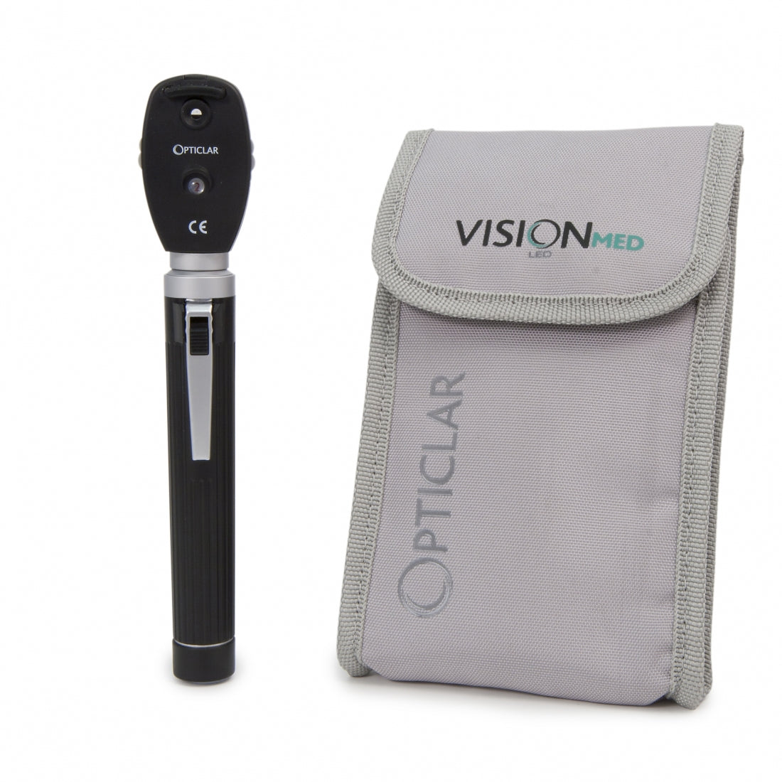 Opticlar - Pocket Ophthalmoscope Set - AA Battery Handle, Pouch