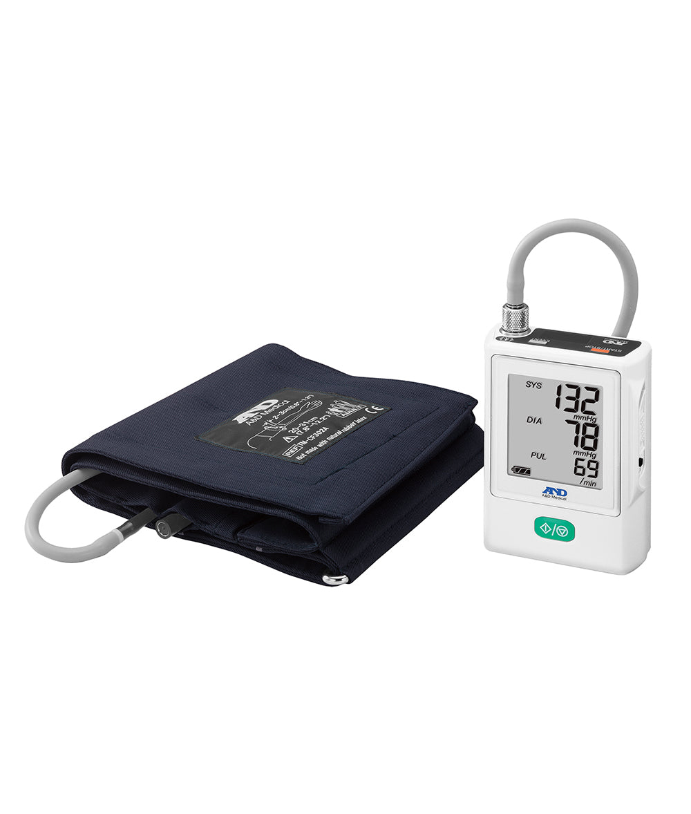 A&D - 24 hour blood pressure monitor with AFib screening & 360 PatientView. Includes ABPM Data Manager Software, adult cuff and large cuff & carry case