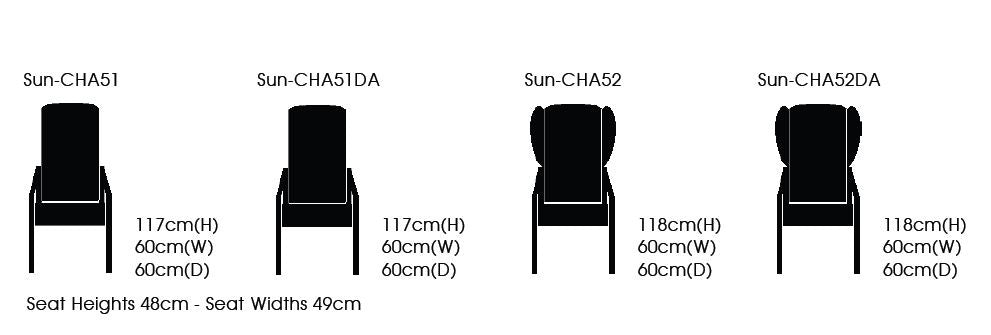 Sunflower - Atlas Patient High Back Arm Chair with Drop Arms
