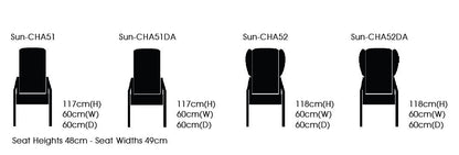 Sunflower - Atlas Patient High Back Arm Chair with Drop Arms