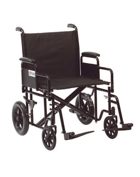 BTR22BLK Bariatric Steel Transport Chair