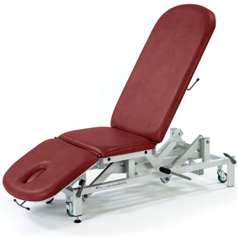 Seers - Therapy 3 Section Hydraulic Couch red - lowered 
