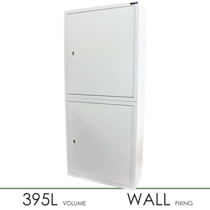 Pharmacy Medical - HECDC204 CONTROLLED DRUGS CABINET (2 Cabinets, stacked) 3 SHELVES (Adjustable) 3 DOOR SHELVES | R or L HINGE, optional warning light