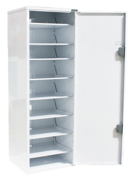 Pharmacy Medical - DTC03 MEDICINE / DRUGS TOWER UNIT | 8 HEIGHT ADJUSTABLE FULL DEPTH SHELVES | 1850 x 500 x 500mm - lock options