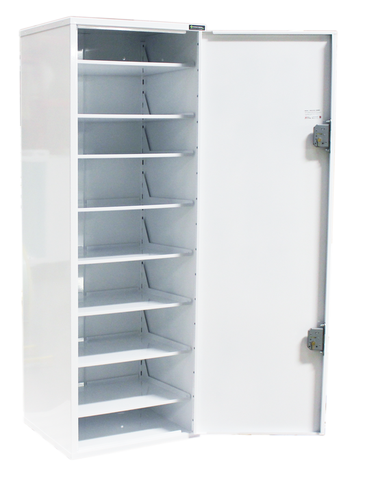 Pharmacy Medical - DTC03 MEDICINE / DRUGS TOWER UNIT | 8 HEIGHT ADJUSTABLE FULL DEPTH SHELVES | 1850 x 500 x 500mm - lock options