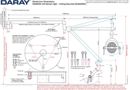 Daray - Diamond LED Dental Light - various fittings