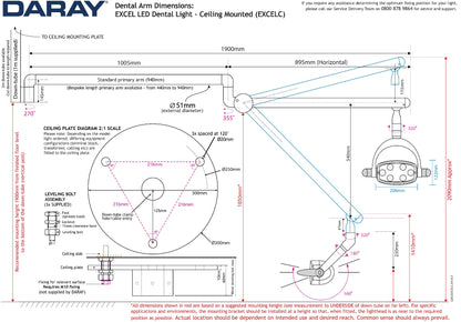 Daray - Excel LED Dental Light - various fittings