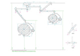 Daray - S450 &/ S470 Dual head operating theatre light 500mm/700mm