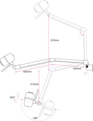 Daray - X240 Examination light - hardwired