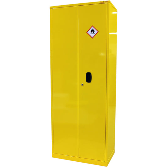 Pharmacy Medical - HAZARDOUS SUBSTANCE CABINET | DOUBLE  DOOR, FOUR SHELVES | YELLOW