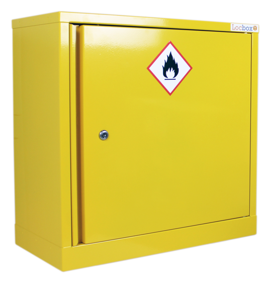 Pharmacy Medical - HAZARDOUS SUBSTANCE CABINET | SINGLE DOOR, ONE SHELF | S, M or L | YELLOW