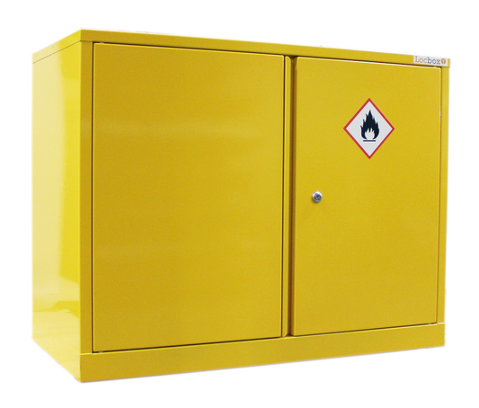Pharmacy Medical - HAZARDOUS SUBSTANCE CABINET | DOUBLE  DOOR, ONE SHELF | S or M | YELLOW