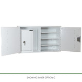 HECCMC403A MEDICINE / DRUGS CABINET 600 X 1000 X 300mm - internal view