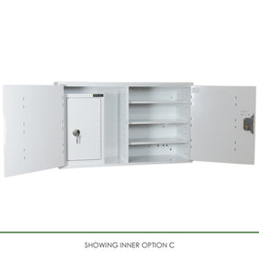 HECCMC403A MEDICINE / DRUGS CABINET 600 X 1000 X 300mm - internal view