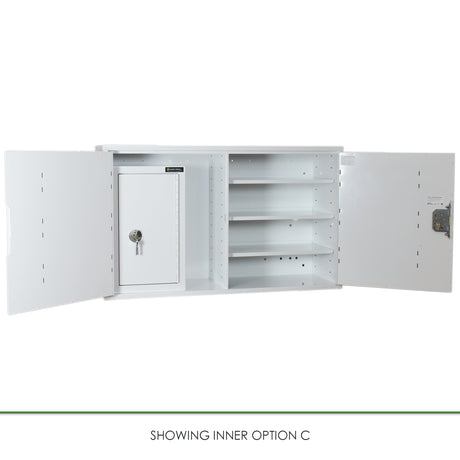 HECCMC403A MEDICINE / DRUGS CABINET 600 X 1000 X 300mm - internal view