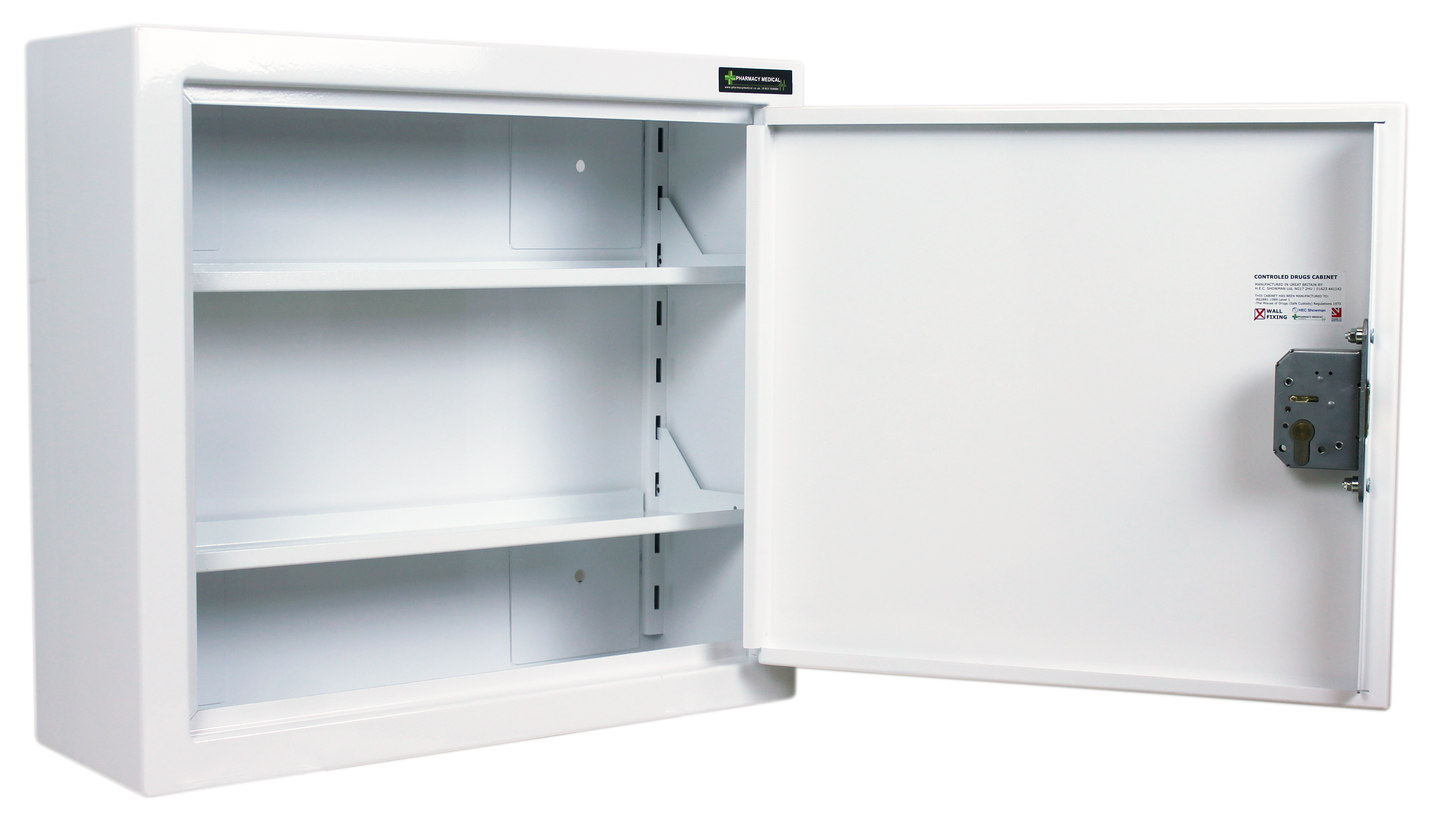 Pharmacy Medical - HECDC102S CONTROLLED DRUGS CABINET | 2 SHELVES (Adjustable) | R or L HINGE