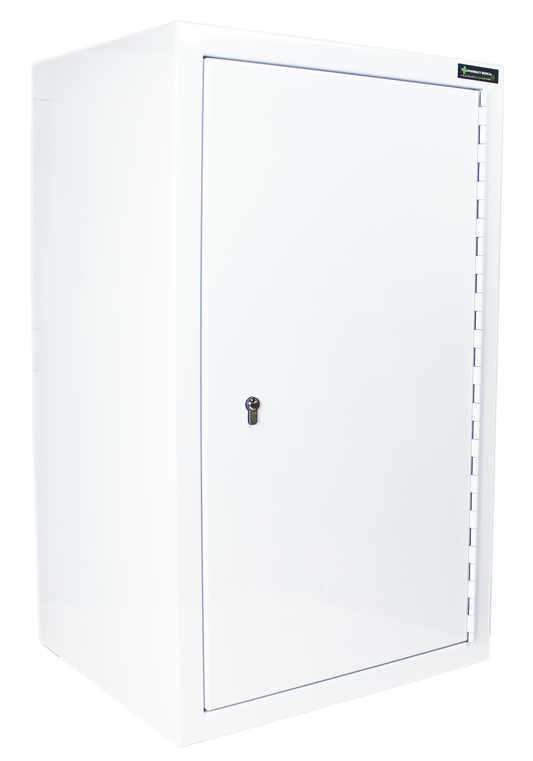 Pharmacy Medical - HECCMC350A MEDICINE / DRUGS CABINET 900 X 500 X 300mm | SINGLE DOOR, 3 FULL DEPTH SHELVES | R/H HINGE - with internal: CONTROLLED DRUGS CABINET S, M or L | 1 SHELF (Removable) | R/H HINGE