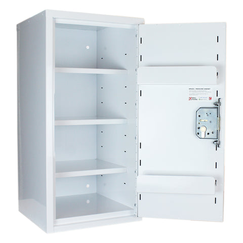 Pharmacy Medical - HECMC231 MEDICINE / DRUGS CABINET 600 X 300 X 300mm | 3 INTERNAL SHELVES + 2 DOOR SHELVES | R or L HINGE, optional warning light