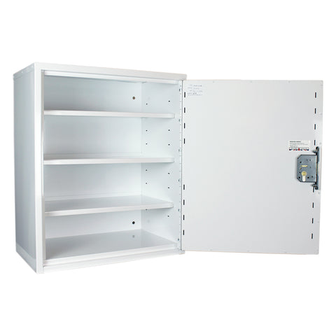 Pharmacy Medical - HECMC250 MEDICINE / DRUGS CABINET 600 X 500 X 300mm | 2 FULL DEPTH SHELVES | R or L HINGE, optional warning light