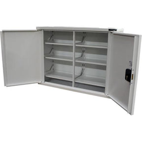 HECMC401 MEDICINE / DRUGS CABINET 600 X 800 X 300mm | 6 FULL DEPTH SHELVES | DOUBLE DOOR | Optional warning light