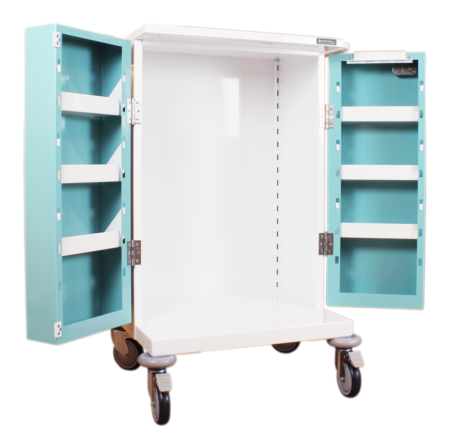 Pharmacy Medical - HECT210 6 HOOP MONITORED DOSAGE (MDS) DRUGS TROLLEY | DOUBLE DOOR / KEY LOCK / PUSH BUTTON KEY CODE LOCK