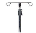 Chromed Steel IV Pole, c/w 2 Pigtail Hooks, Height Adjustment Range: 720mm