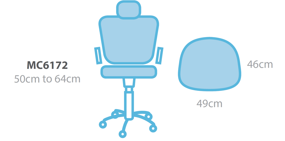 Ergonomic Medical Chair- measurements