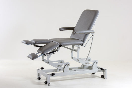 Meckler Medical podiatry couch with optional accessories