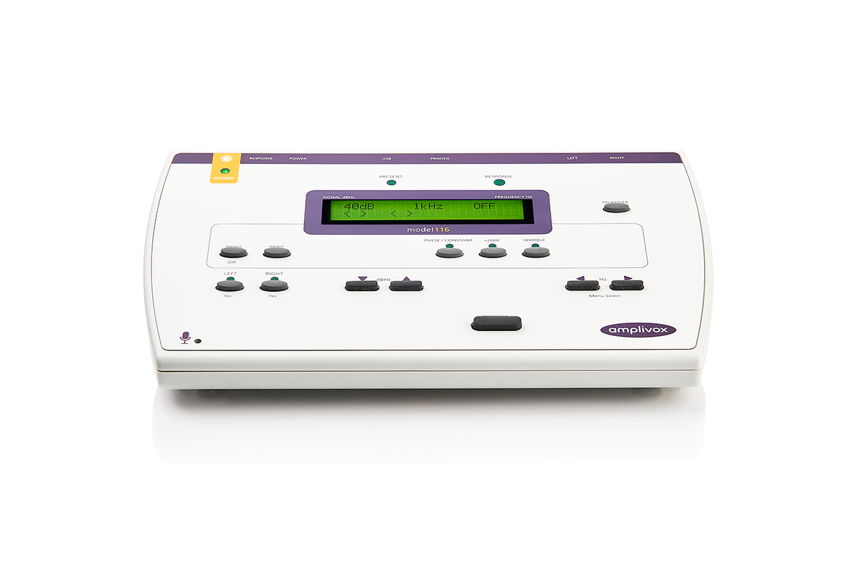 Amplivox - 116 Manual screening audiometer - optional audiocups and battery