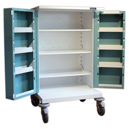 Double Door Medicine Drugs Trolley