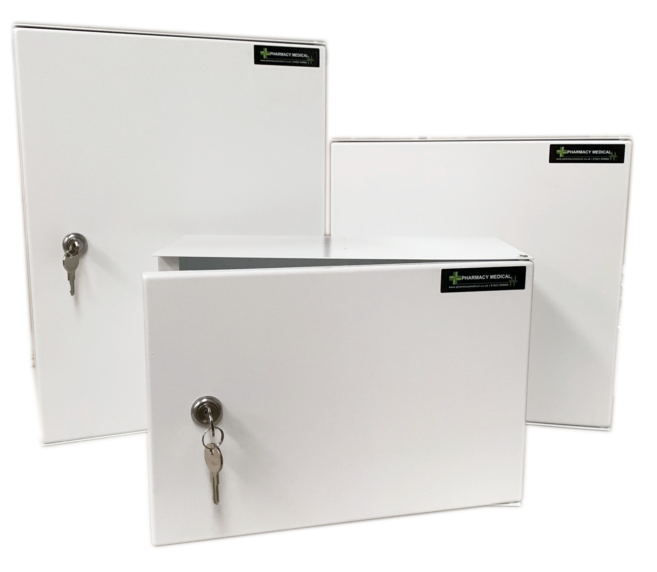 Pharmacy Medical - POC100 POD LOCKER (H x W x D) – 275mm x 370mm x 250mm | SIDE HINGE, NO SHELF | KEY CAM LOCK