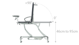 Seers - CLINNOVA Gynae 1 Hydraulic couch, gas assisted back and foot rest, with base and wheel options (265Kg SWL)