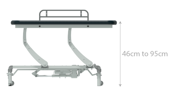 Seers - CLINNOVA Therapy Hygiene Electric Table, Medium (155cm) with base and switch options (265Kg SWL)