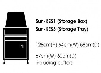Sunflower - Kinect EPMA Station - Small Ward Drug Trolley with Storage Box or Tray