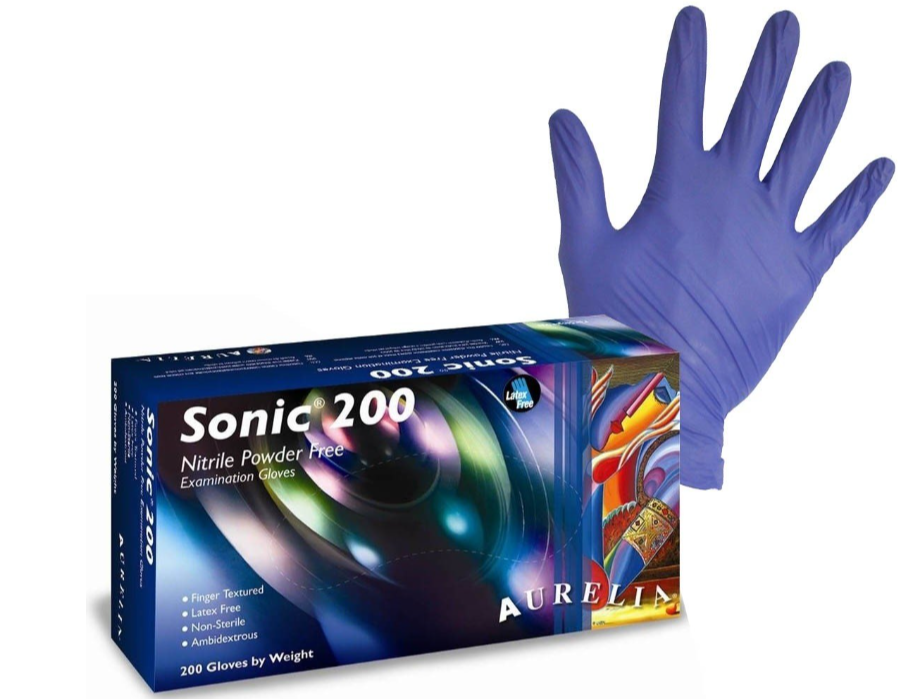 Aurelia Sonic 200 Nitrile Powder-Free Examination Gloves - Non Sterile - Medium (200)