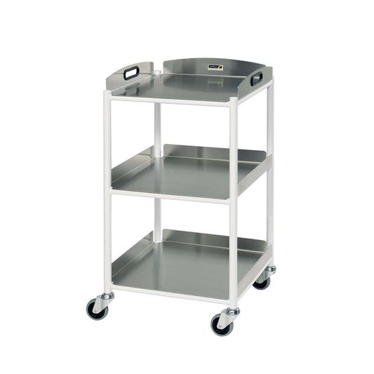 Sunflower - Dressing Trolley, 3 Stainless Steel Trays 46cm wide