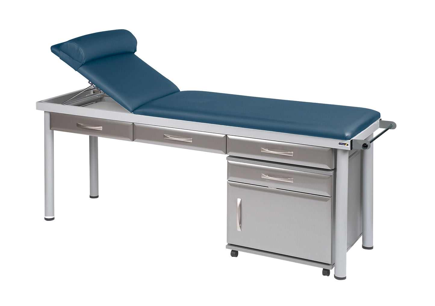Sunflower - Practitioner Deluxe Examination Couch in Titanium Cabinet Finish, various vinyl colours
